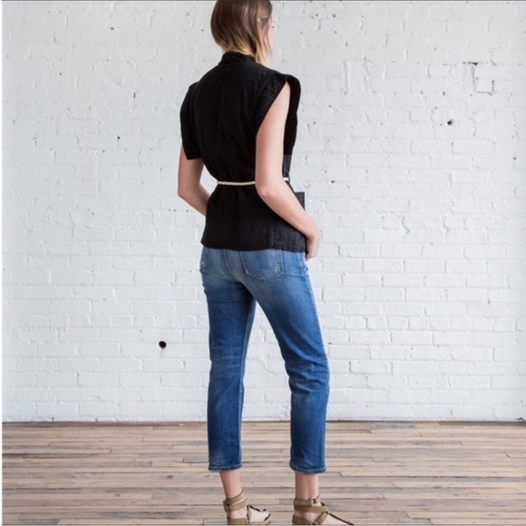 Closed Made In Italy Starlet Raw Released Hem Distressed Faded Crop Jeans - Picture 15 of 16